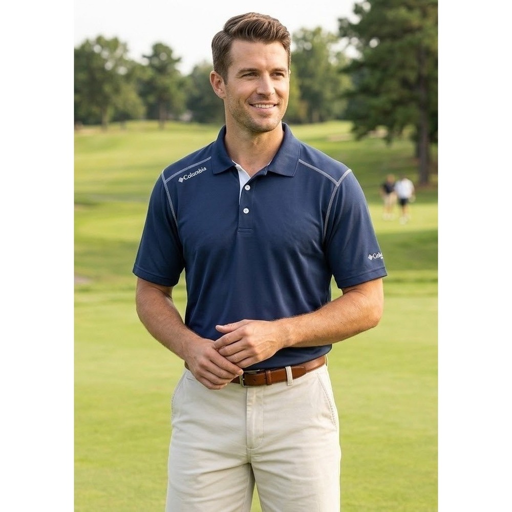 Columbia Golf Performance Polo Shirt Mens Small Navy Blue Sport Outdoor NWT